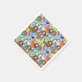 Cartoon Waterverf sleufpatroon Servet (Hoek)