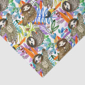 Cartoon Waterverf sleufpatroon Tissuepapier (Detail)