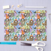 Cartoon Waterverf sleufpatroon Tissuepapier (Craft)