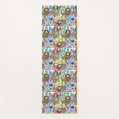 Cartoon Waterverf sleufpatroon Yogamat (Voorkant)