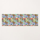 Cartoon Waterverf sleufpatroon Yogamat (Voorkant (horizontaal))