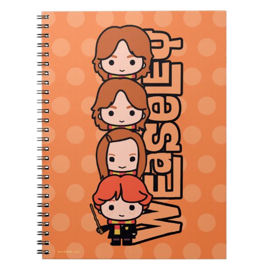 Cartoon Weasley Siblilings Graphic Notitieboek (Voorkant)