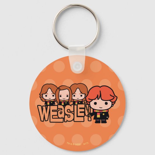 Cartoon Weasley Siblilings Graphic Sleutelhanger (Voorkant)