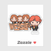 Cartoon Weasley Siblilings Graphic Sticker (Vel)