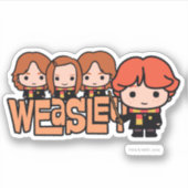 Cartoon Weasley Siblilings Graphic Sticker (Voorkant)