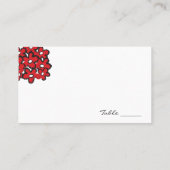 Cartoon-weddenschap-bride en Groom-rood hart Plaatskaartje (Achterkant)