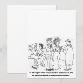 Cartoon Weddenschap Kaart (Voorkant / Achterkant)