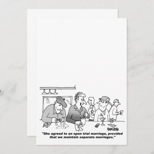 Cartoon Weddenschap Kaart (Voorkant / Achterkant)