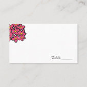 Cartoon Weddenschap Paars Bride & Groom Fuchsia He Plaatskaartje (Achterkant)