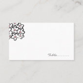 Cartoon Weddenschap Paars Bride & Groom Pink Heart Plaatskaartje (Achterkant)