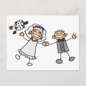 Cartoon Wedding Briefkaart (Voorkant)