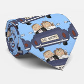 Cartoon Wedding car plezier stropdas (Opgerold)