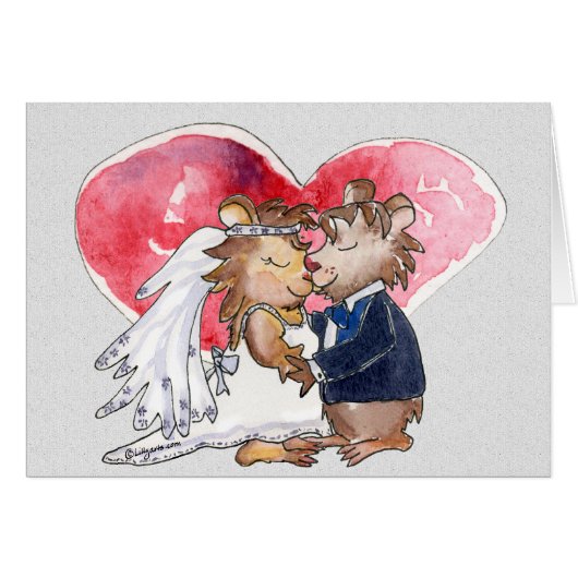 Cartoon Wedding Dance Couple (Voorkant Horizontaal)