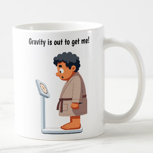  Cartoon weegschaal Koffiemok