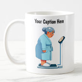  Cartoon weegschaal Koffiemok