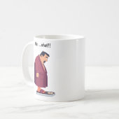  Cartoon weegschaal Koffiemok (Voorkant links)