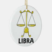 Cartoon Weegschalen Keramisch Ornament (Rechts)