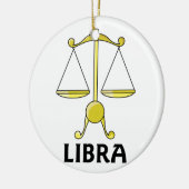 Cartoon Weegschalen Keramisch Ornament (Links)