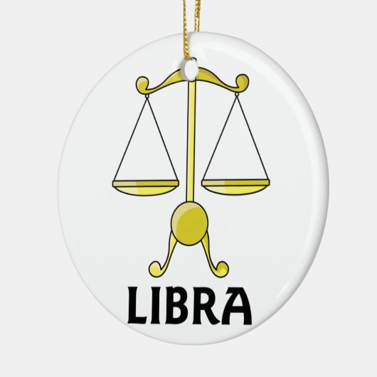 Cartoon Weegschalen Keramisch Ornament (Links)