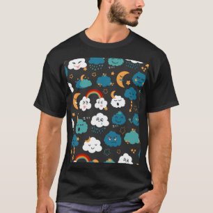 Cartoon weersvoorspelling Naadloos patroon T-shirt