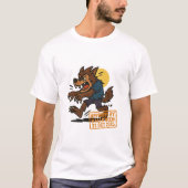 Cartoon Weerwolf – Goedgekeurd door Halloween T-shirt (Voorkant)