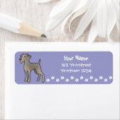 Cartoon Weimaraner Etiket (Insitu)