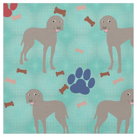 Cartoon Weimaraner Stof (Close Up)