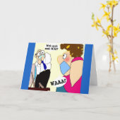 Cartoon Welkom terug naar het werk Funny Co-worker Kaart (Gele Bloem)