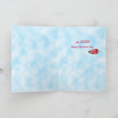 Cartoon Well Valentines Day Greeting Feestdagen Kaart (Binnen)