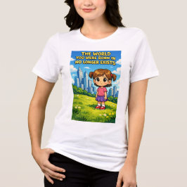 Cartoon Wereld Waar Je Geboren Bent Bestaat Niet M Tri-Blend Shirt