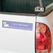 Cartoon West Highland White Terrier Bumpersticker (Op Truck)
