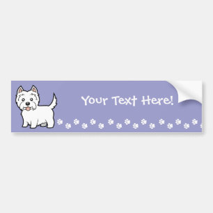 Cartoon West Highland White Terrier Bumpersticker