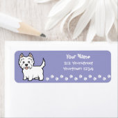 Cartoon West Highland White Terrier Etiket (Insitu)