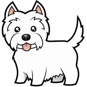 Cartoon West Highland White Terrier Fotobeeldje Magneet