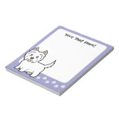 Cartoon West Highland White Terrier Notitieblok (Linkerzijde)