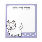 Cartoon West Highland White Terrier Notitieblok (Voorkant)