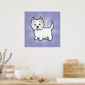 Cartoon West Highland White Terrier Poster (Keuken)