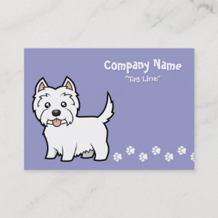 Cartoon West Highland White Terrier Visitekaartje