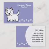 Cartoon West Highland White Terrier Visitekaartje (Voorkant / Achterkant)