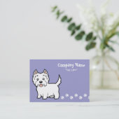 Cartoon West Highland White Terrier Visitekaartje (Staand voorkant)
