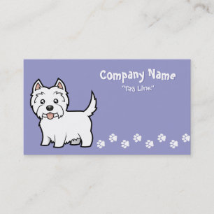 Cartoon West Highland White Terrier Visitekaartje