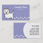 Cartoon West Highland White Terrier Visitekaartje (Voorkant / Achterkant)