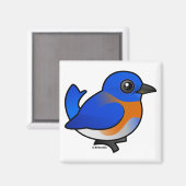 Cartoon Western Bluebird Magneet (Voorkant / Achterkant)
