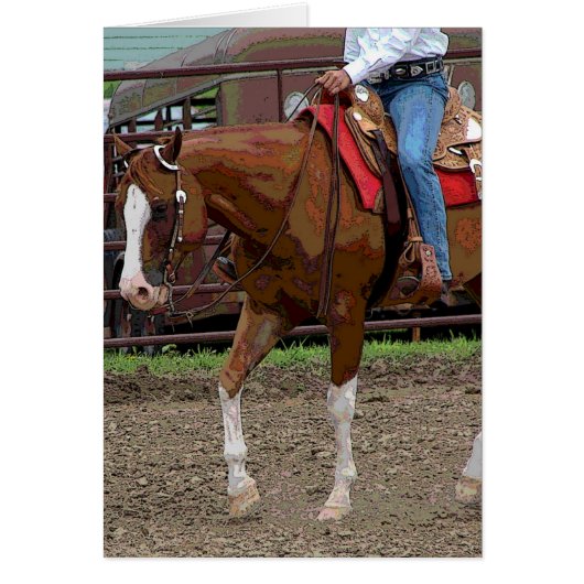 Cartoon western paard (Voorkant)