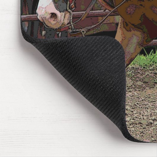 Cartoon western paard muismat (Hoek)