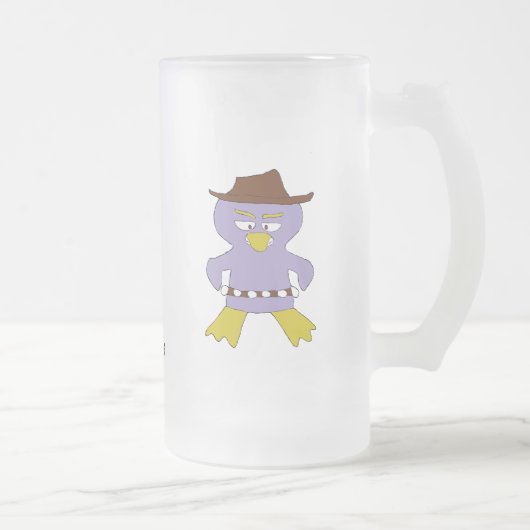 Cartoon Western Penguin Matglas Bierpul (Rechts)