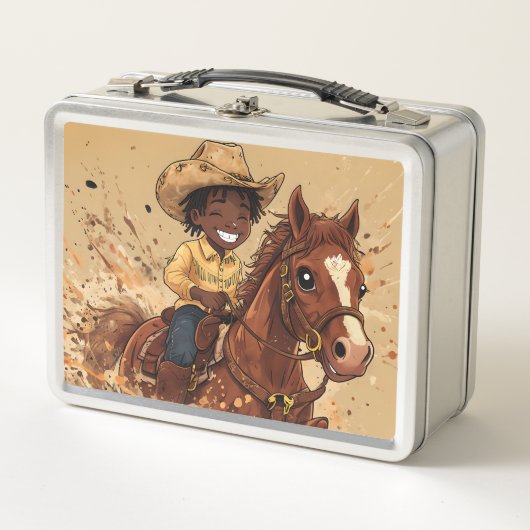 Cartoon Western Ride Lange Cowboy (Voorkant)