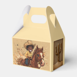 Cartoon Western Ride Lange Cowboy Bedankdoosjes