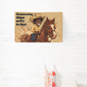 Cartoon Western Ride Tall Cowboy Spandoek (Insitu)