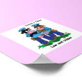 Cartoon Wet & Udder Funny Koe Poster (Hoek)